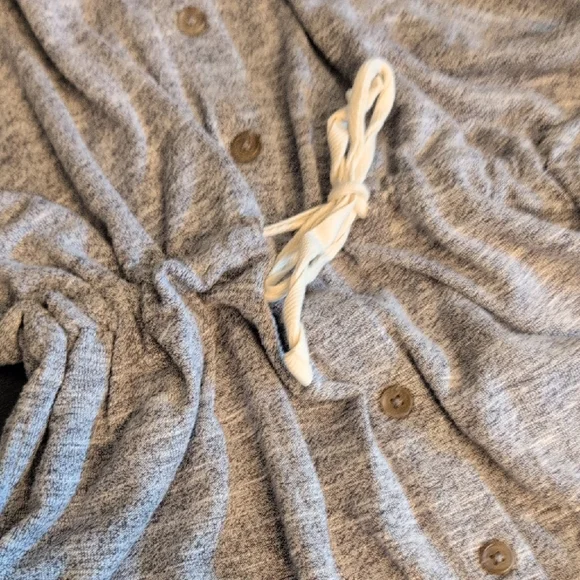 LOFT Gray Casual V-Neck Dolman Sleeve Dress - Picture 4 of 7